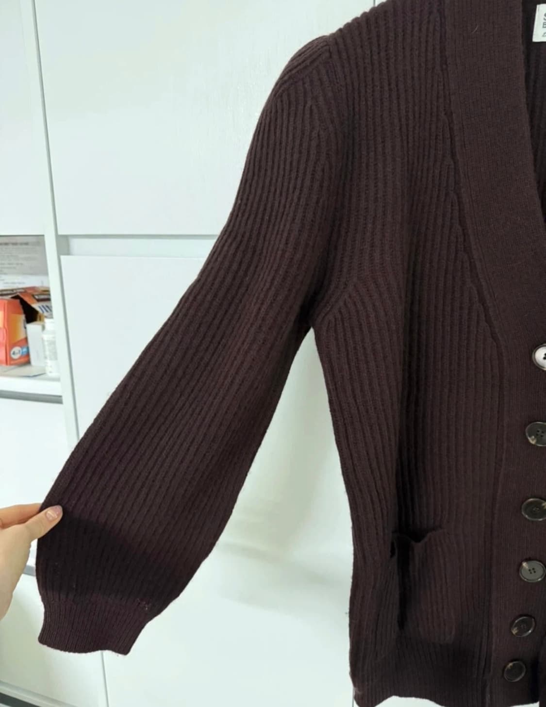 울 퍼프 포인트 가디건 상품이미지4