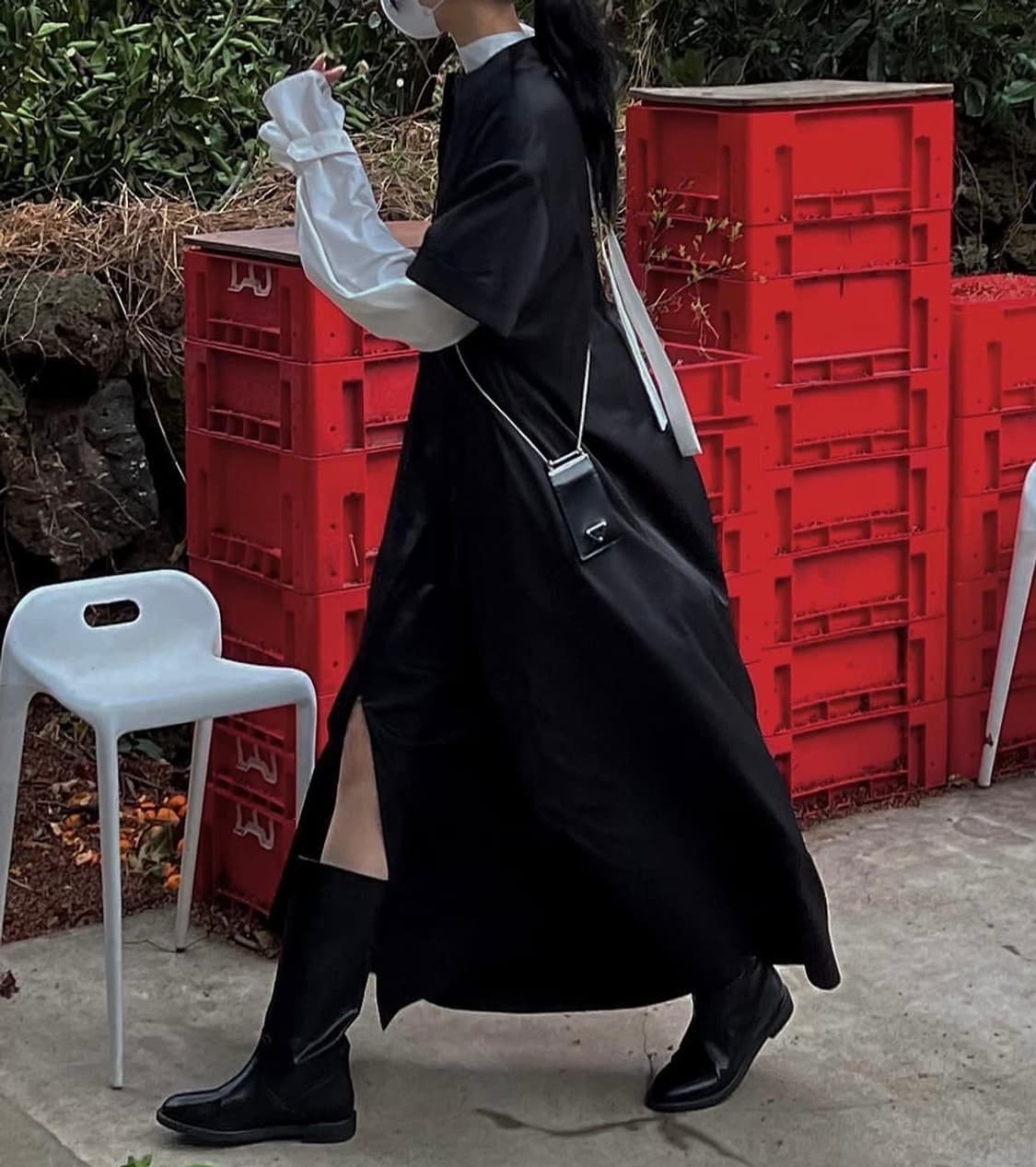 트리밍버드 트밍 하프 플리츠 집업 원피스 (새상품) 상품이미지4