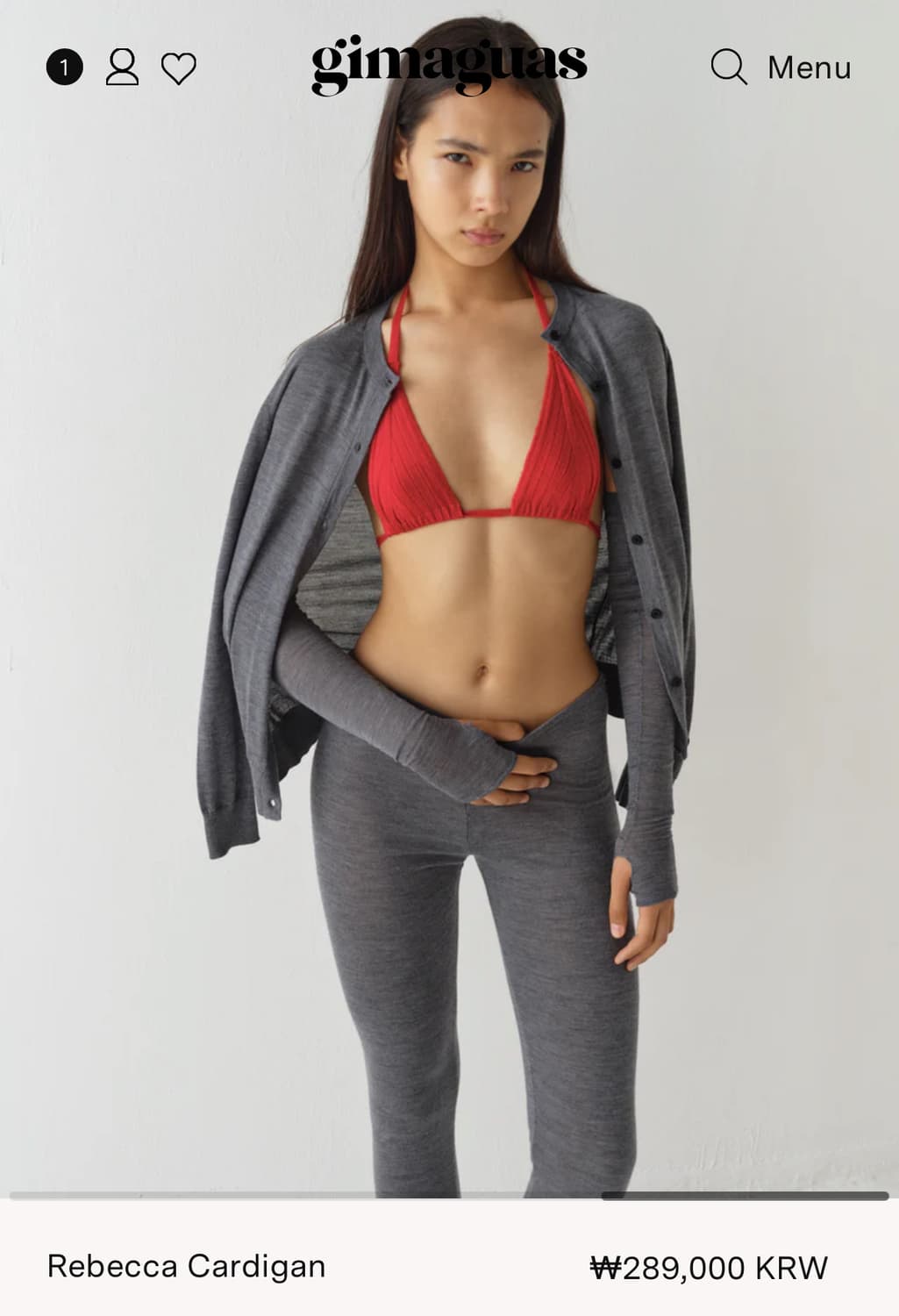 [XS,S,M]기마구아스 Rebecca 가디건/그레이 상품이미지5