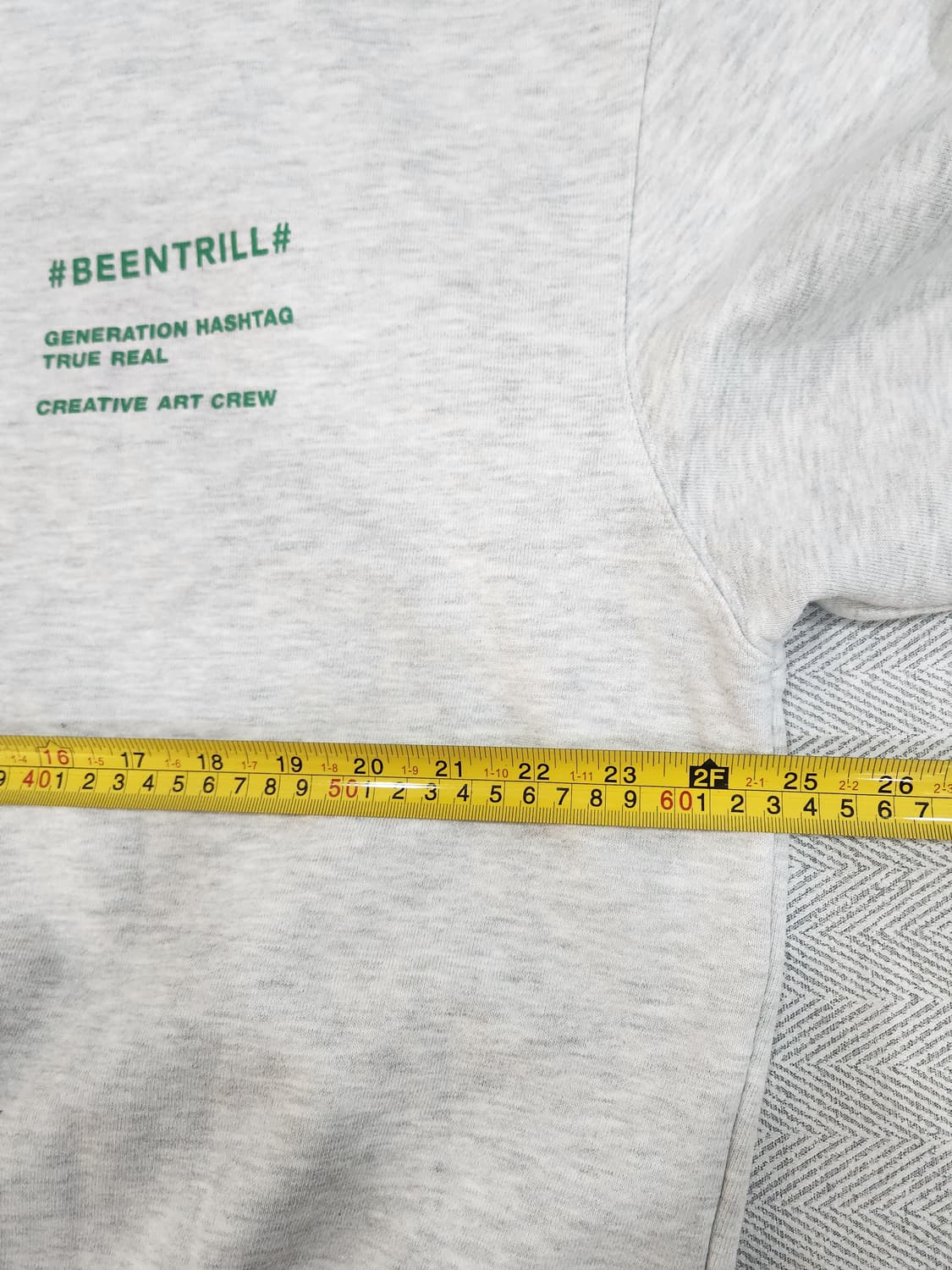 빈트릴 그린 테이핑 해시태그 컴포트핏 맨투맨 남성 100사이즈 상품이미지8