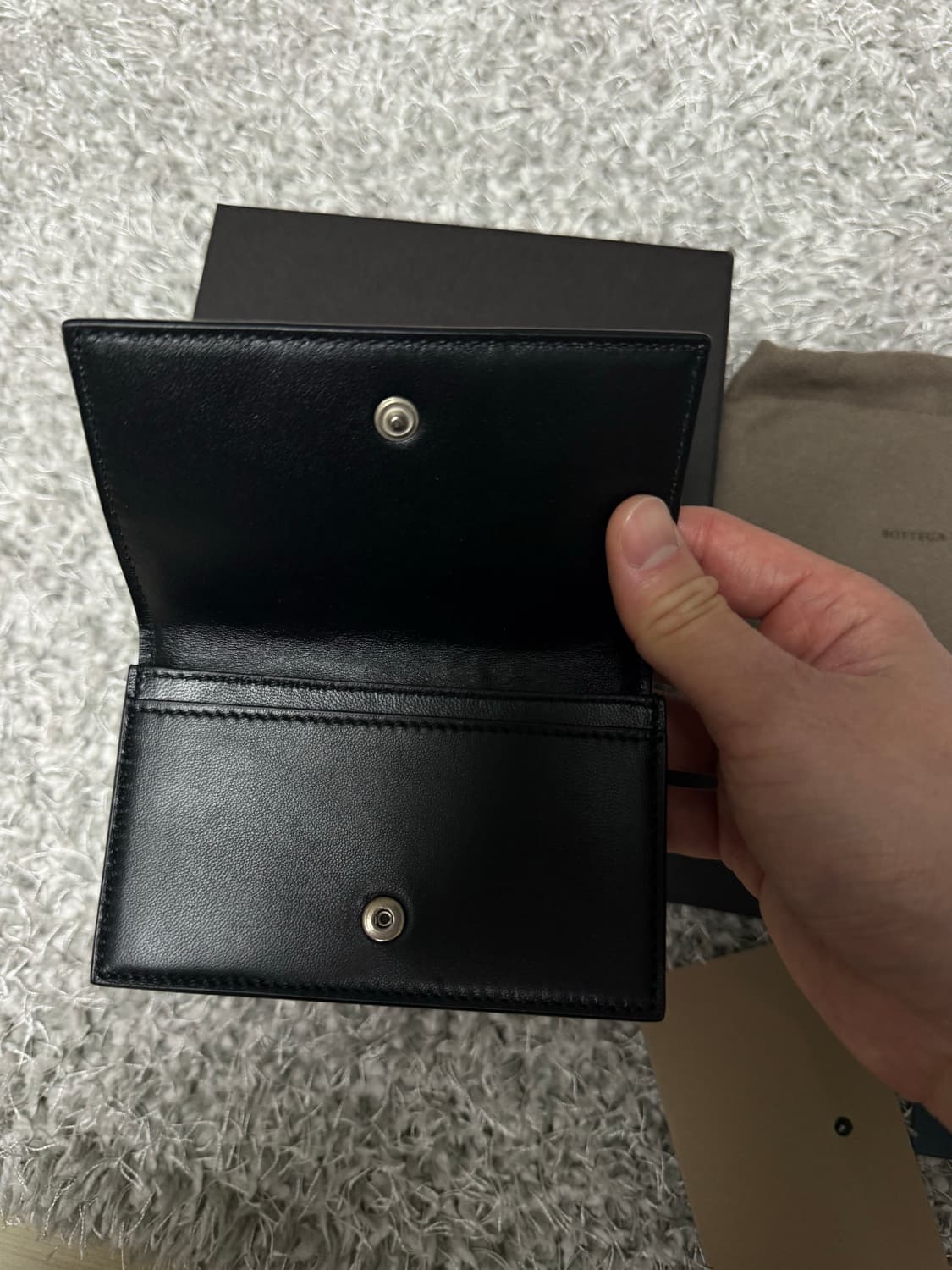 보테가 베네타 카세트 비즈니스 카드 케이스 블랙 상품이미지4