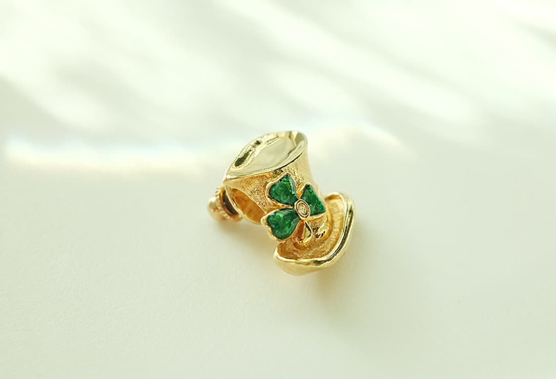 1990s AVON 세잎 클로버 빈티지 핀 브로치 상품이미지7