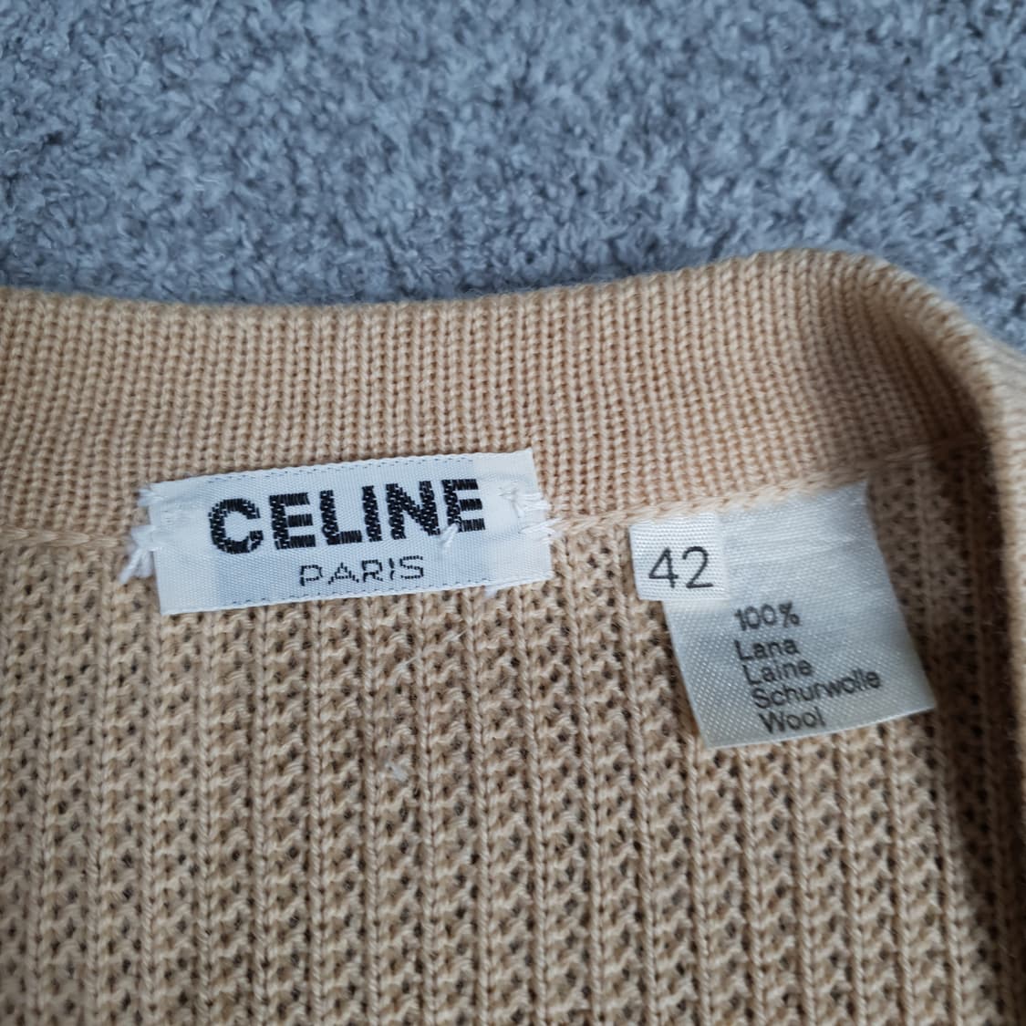 CELINE 셀린느 금장 케이블 포켓 가디건 EUR42 상품이미지4