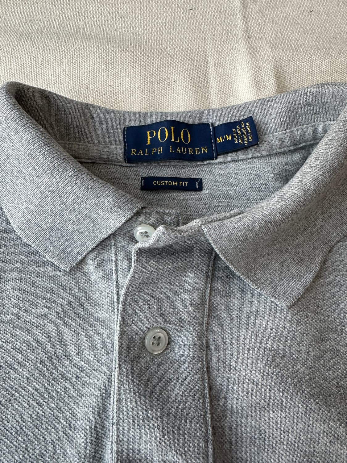 폴로 랄프로렌 반팔 카라티 그레이 커스텀핏 M 상품이미지3