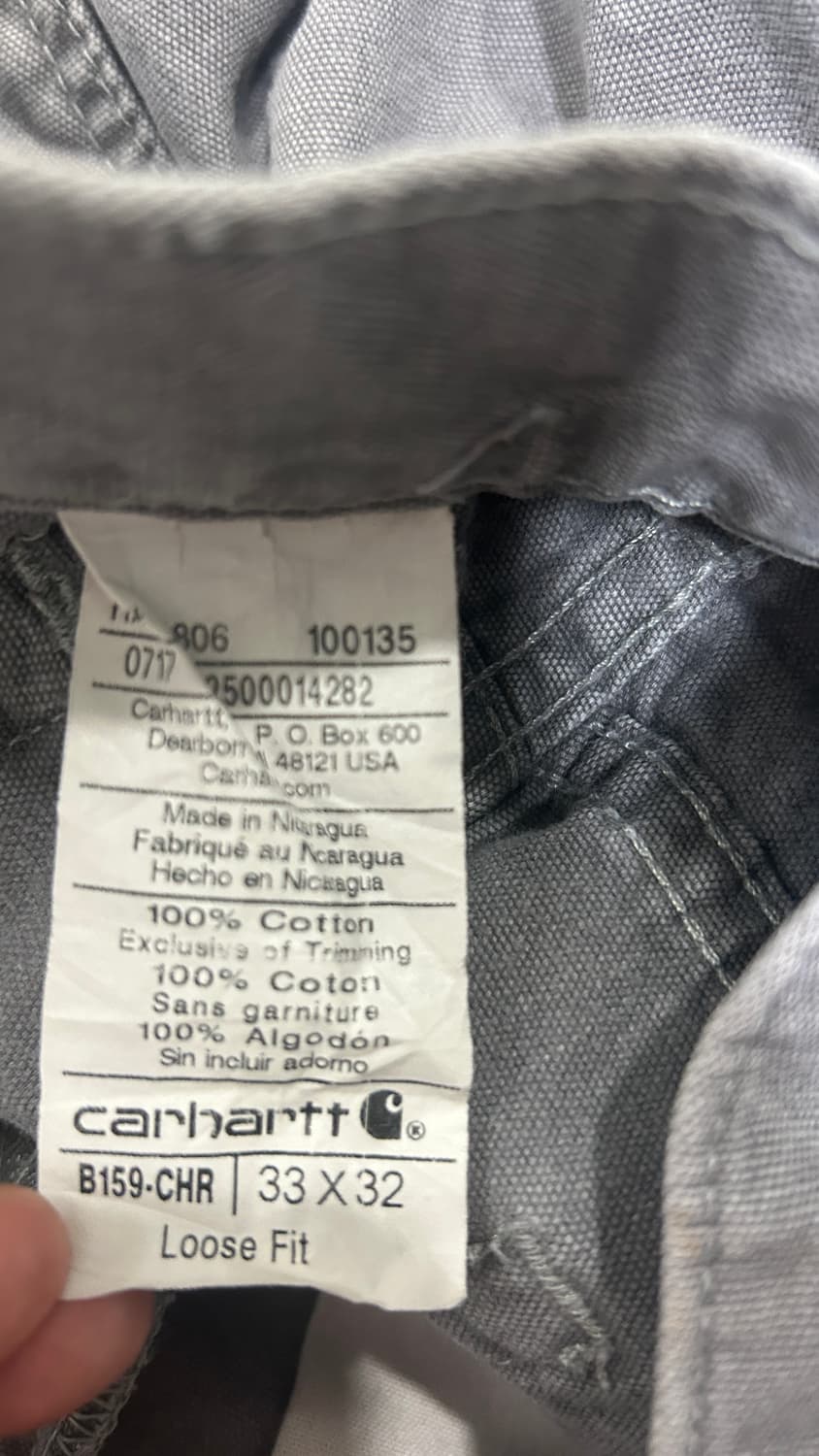 칼하트 B159 차콜 카펜터 팬츠 / 루즈핏 / 33x34 상품이미지3