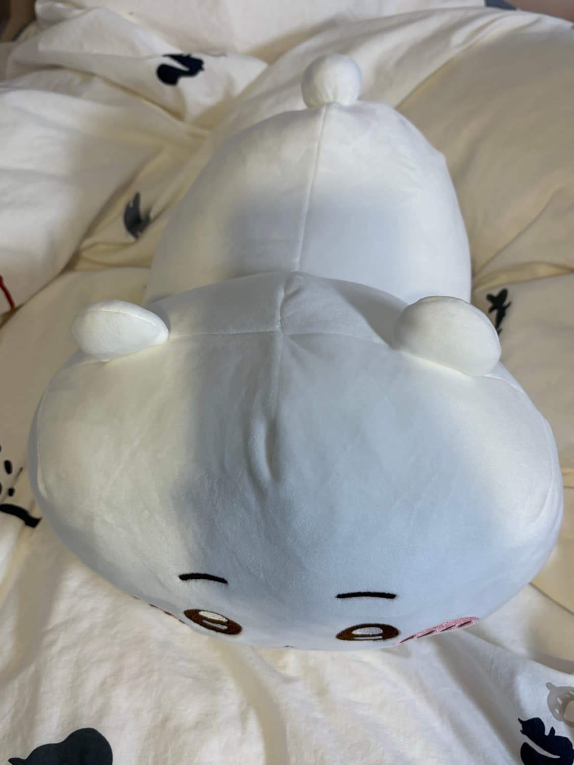치이카와 40cm 일본 정품 모찌 대형 인형 쿠션 누이 라잉 농담곰 하치 상품이미지3