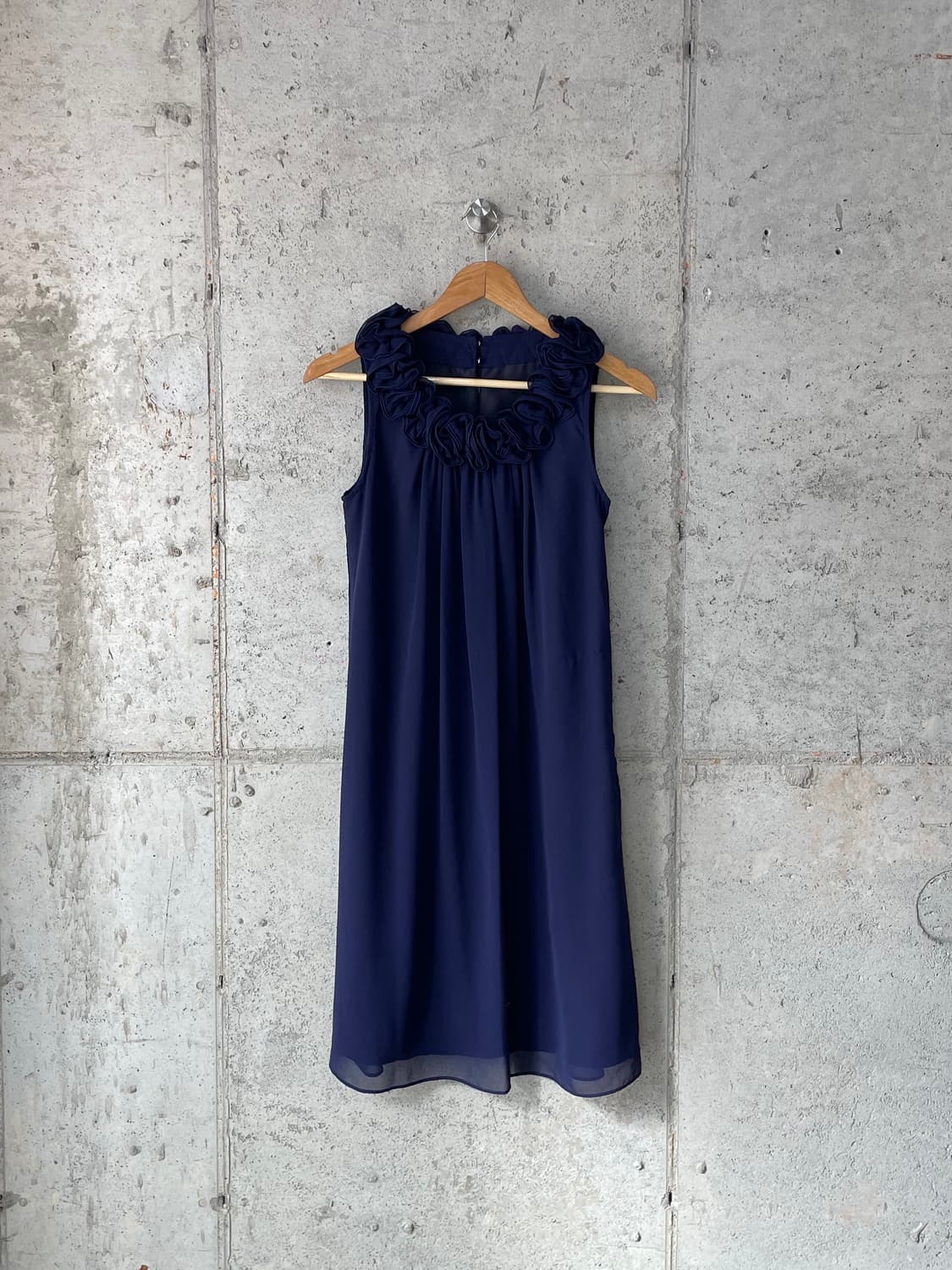 로즈 쉬폰 드레스 딥블루 상품이미지6