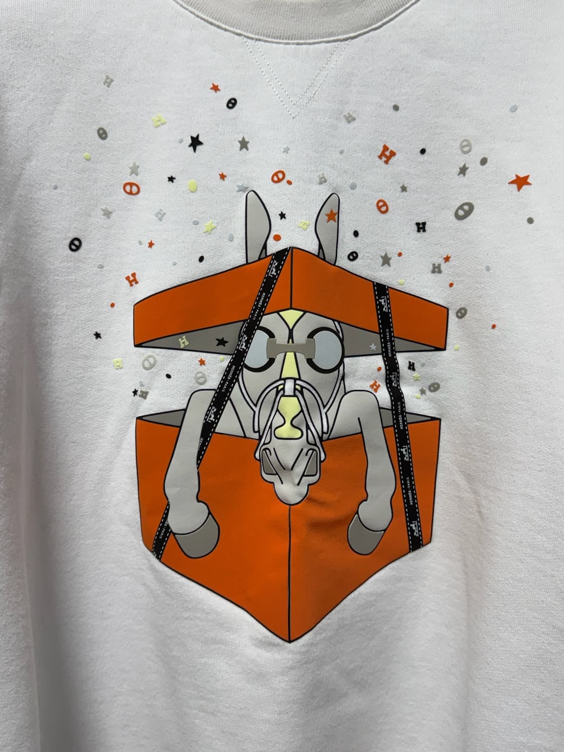 에르메스 맨투맨 서프라이즈 박스 화이트 L 상품이미지2