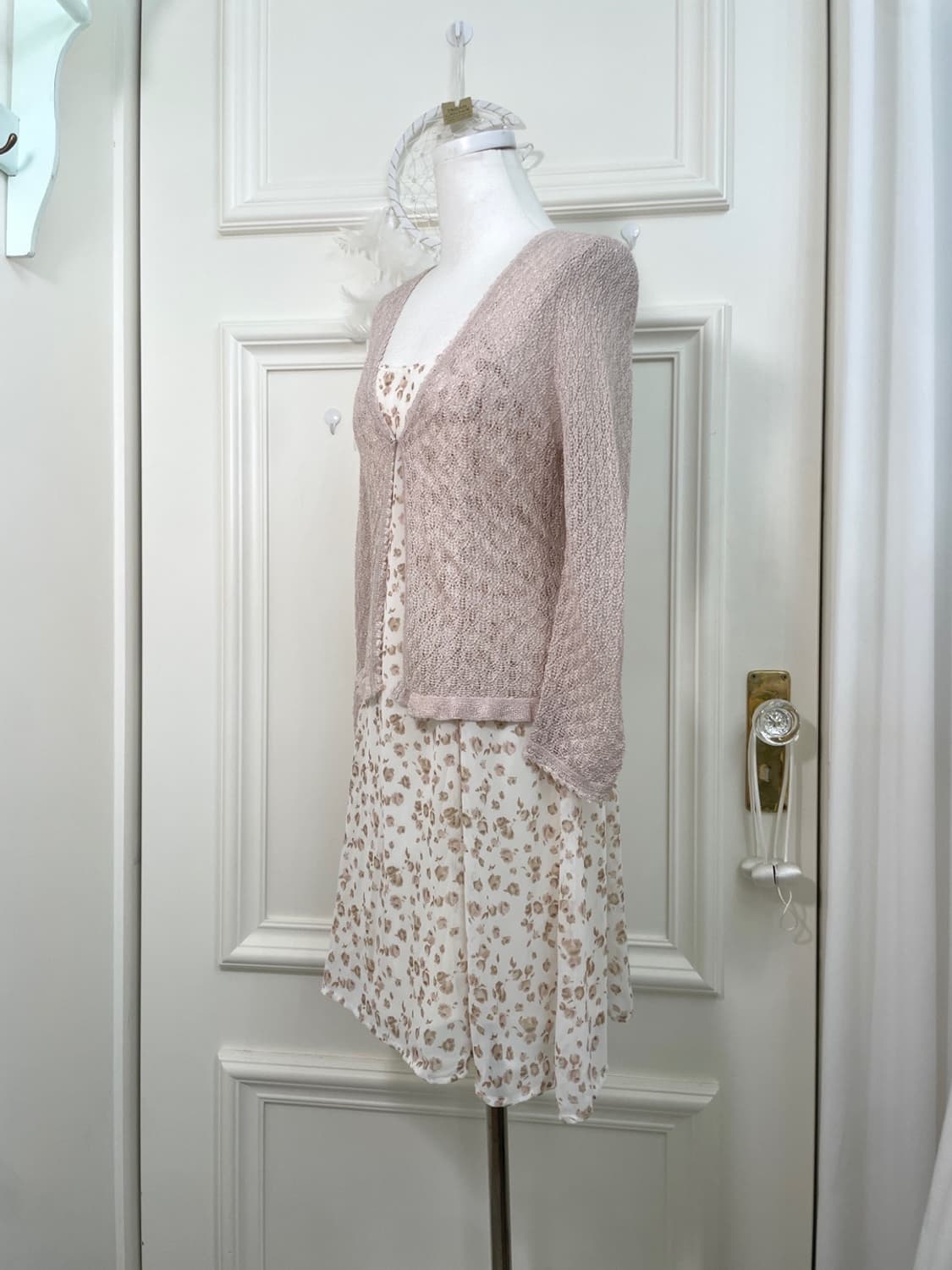 LEST ROSE ivory rose print feminine slee 상품이미지9