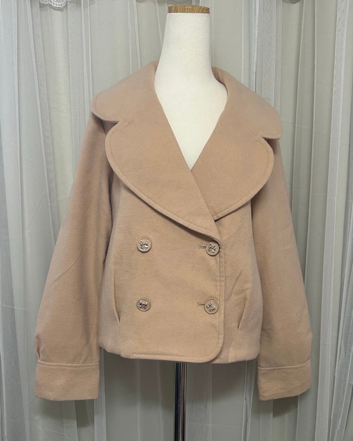 리즈리사 빅카라 하프코트 리본버튼 히메갸루라떼갸루 핀터깔 상품이미지1