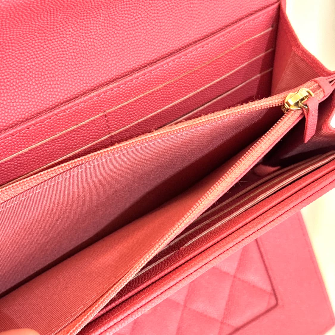 (신형)샤넬 마드모아젤 핑크 똑딱이 장지갑 상품이미지10