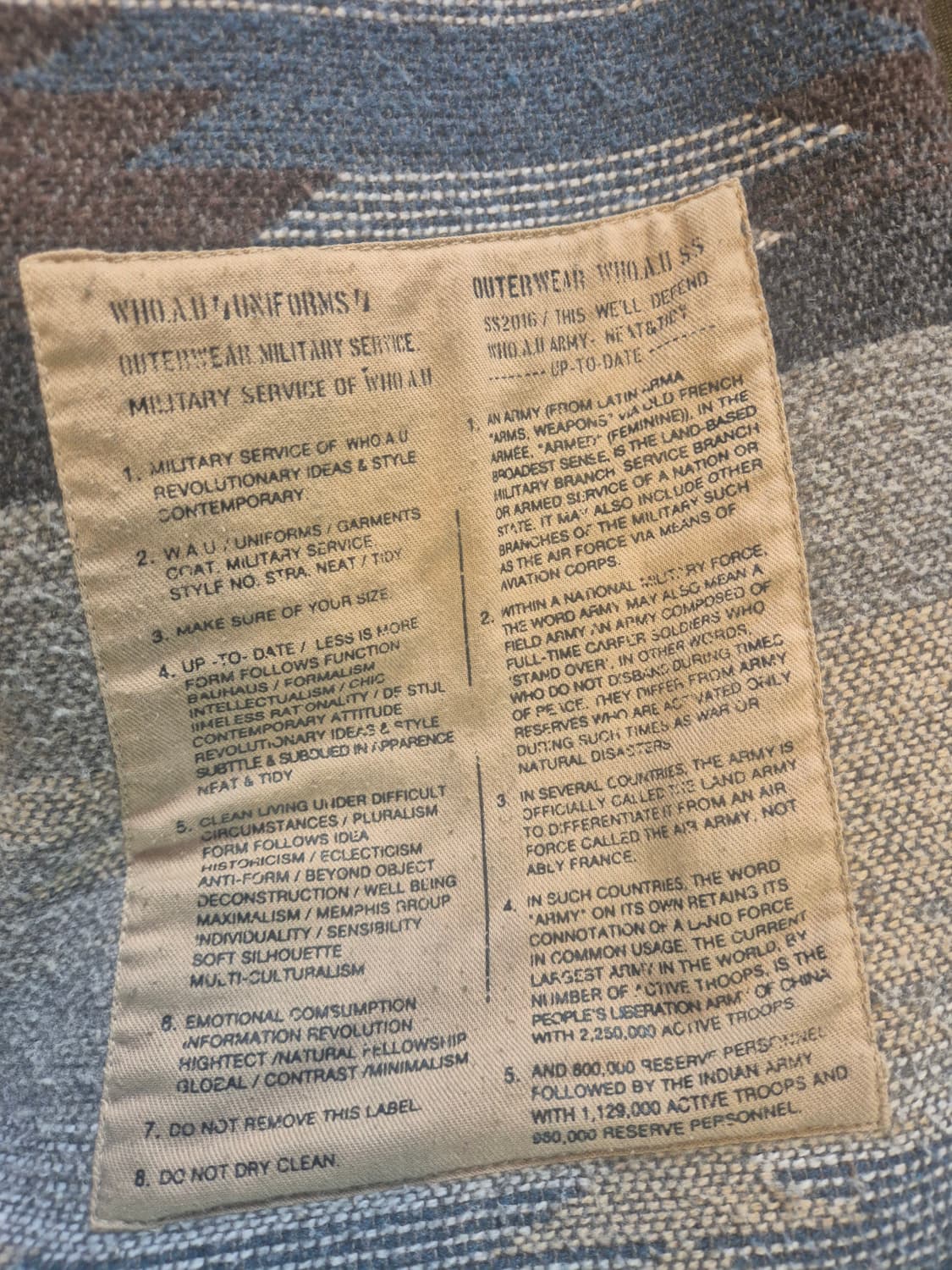 WHO.A.U의 M-51 야상입니다 M-L 사이즈 상품이미지3