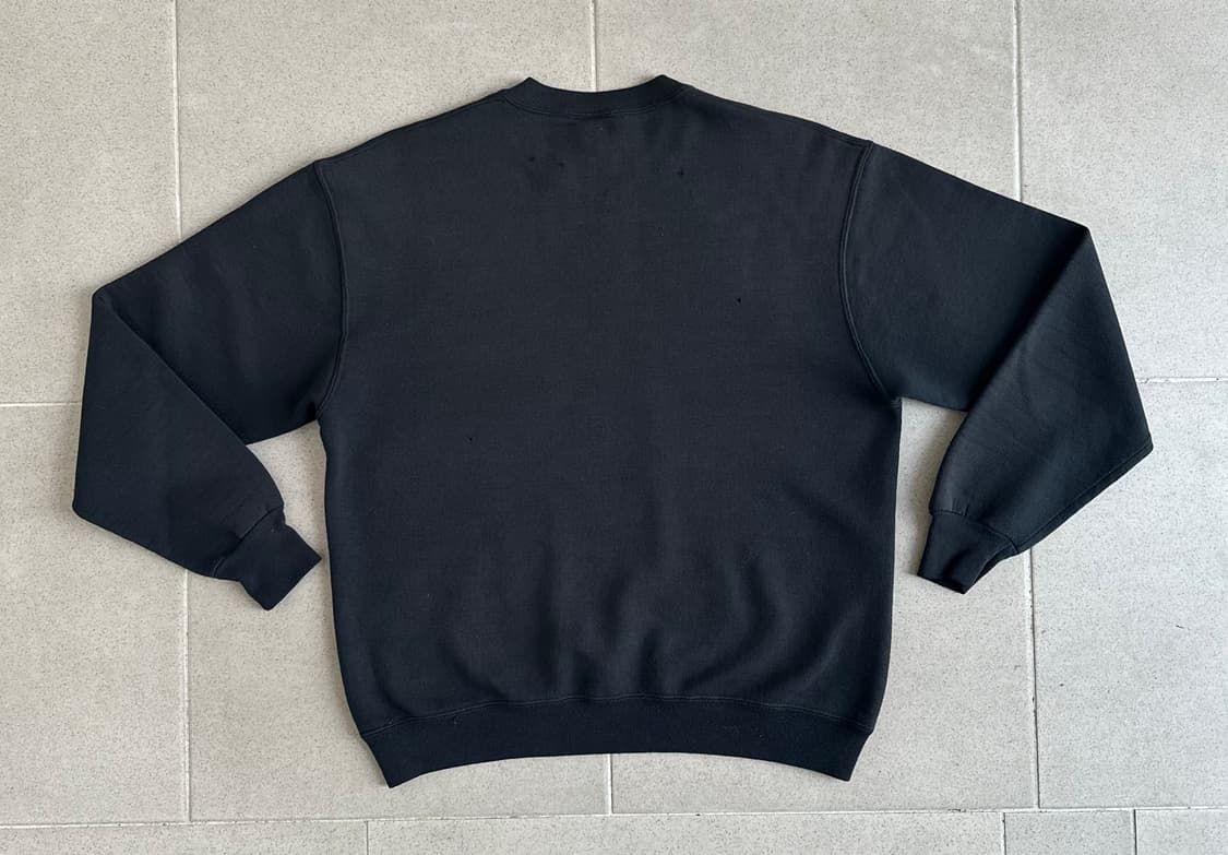 90s 빈티지 러셀 스웻셔츠 블랙 L USA 상품이미지2