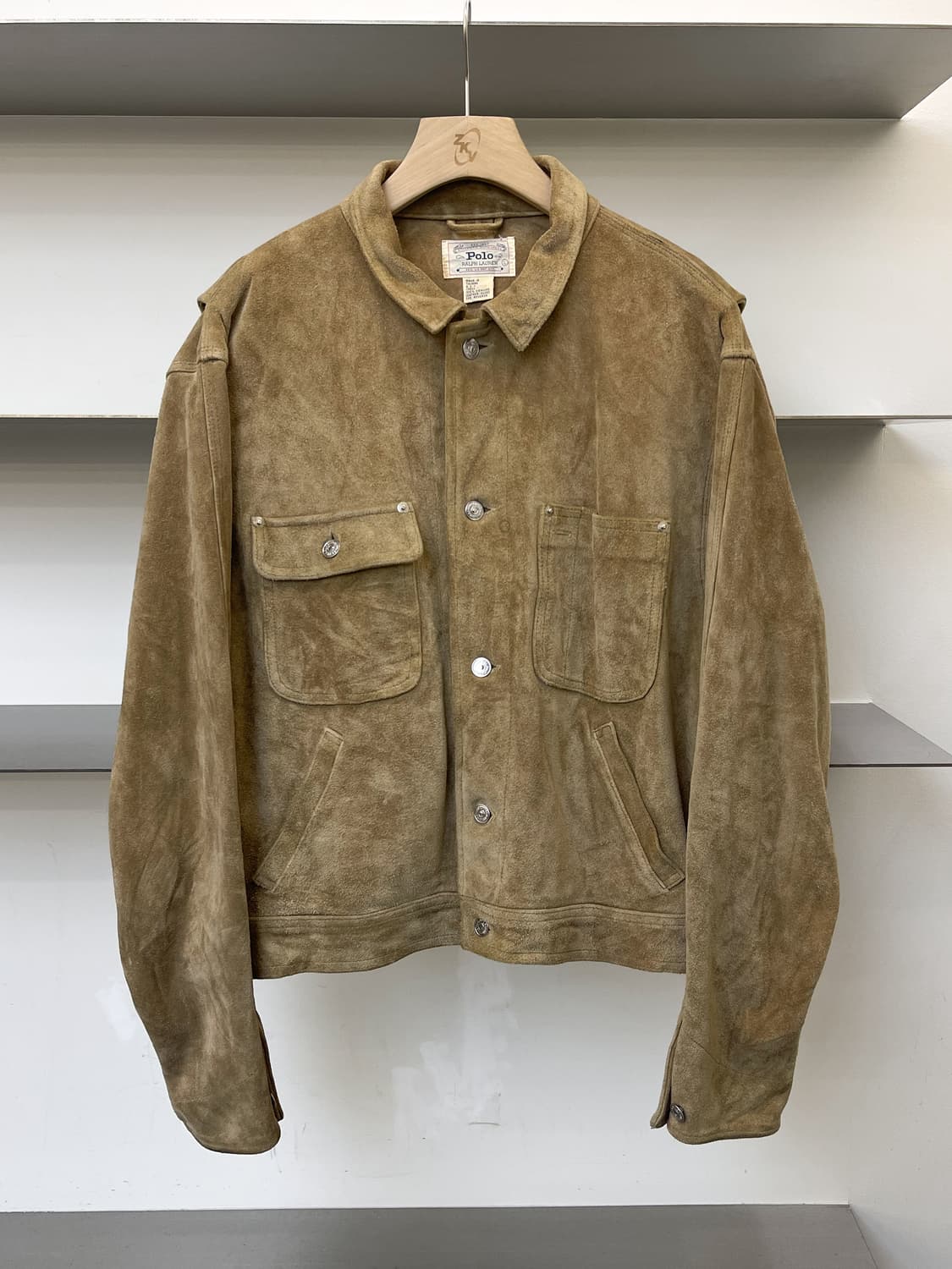 폴로랄프로렌 80s 덩가리 러프아웃 스웨이드 자켓 상품이미지1