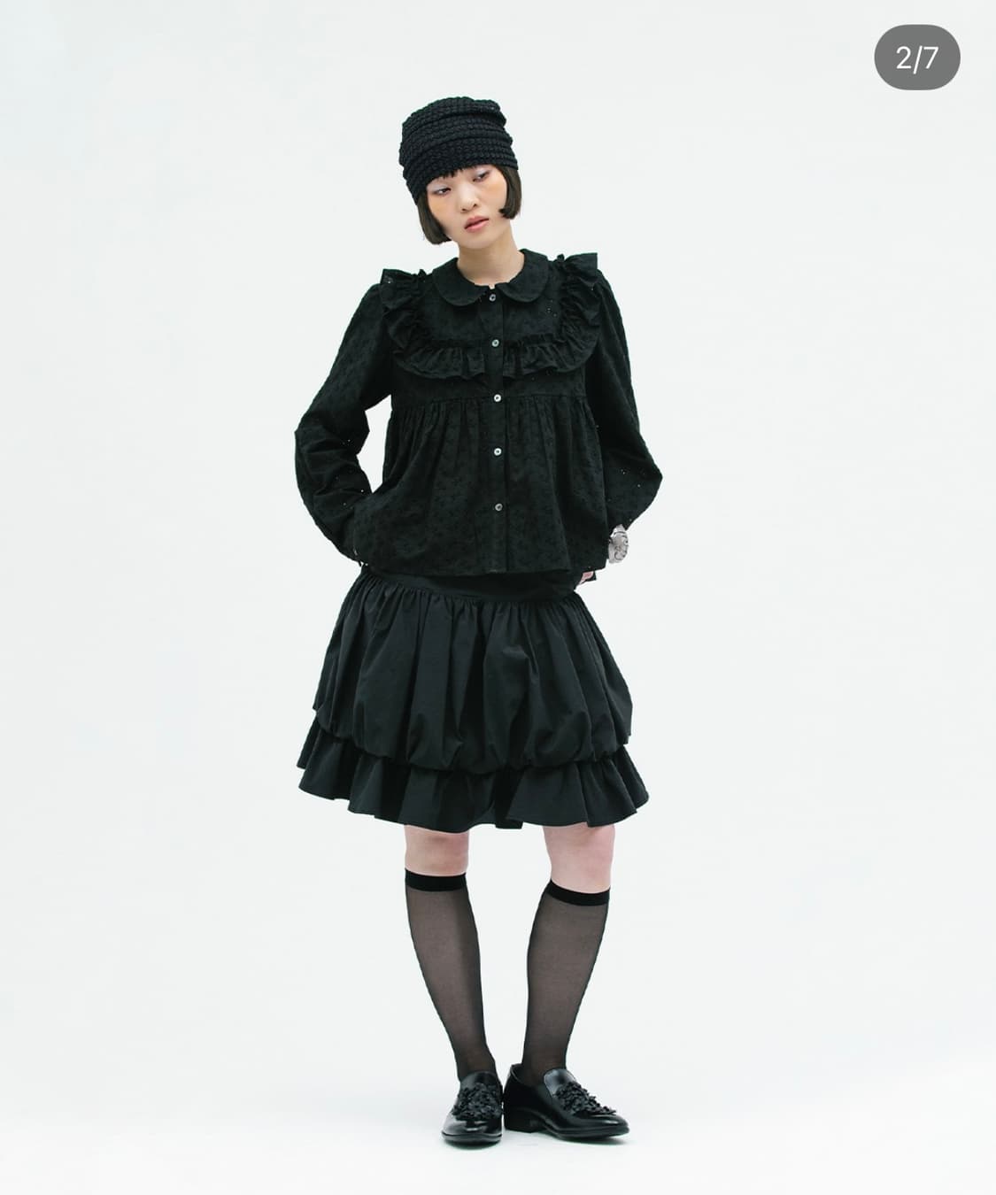생긴스튜디오 24 ss BALLOON SHIRING SHORT SKIRT 상품이미지2