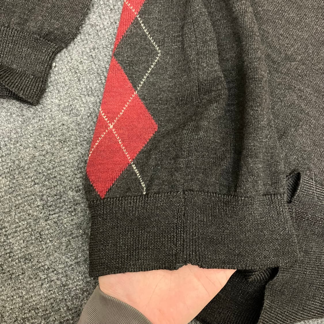 N27 라코스테 아가일 브이넥 니트 상품이미지8