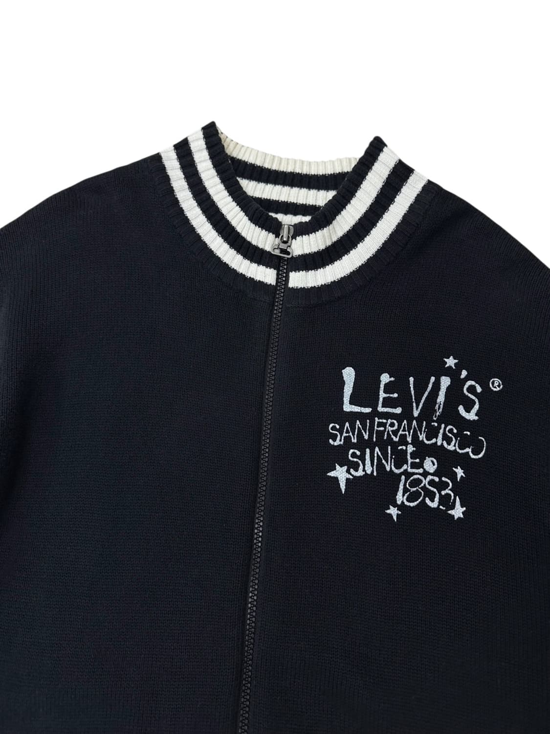 리바이스 니트집업 블랙 (XL)  상품이미지2