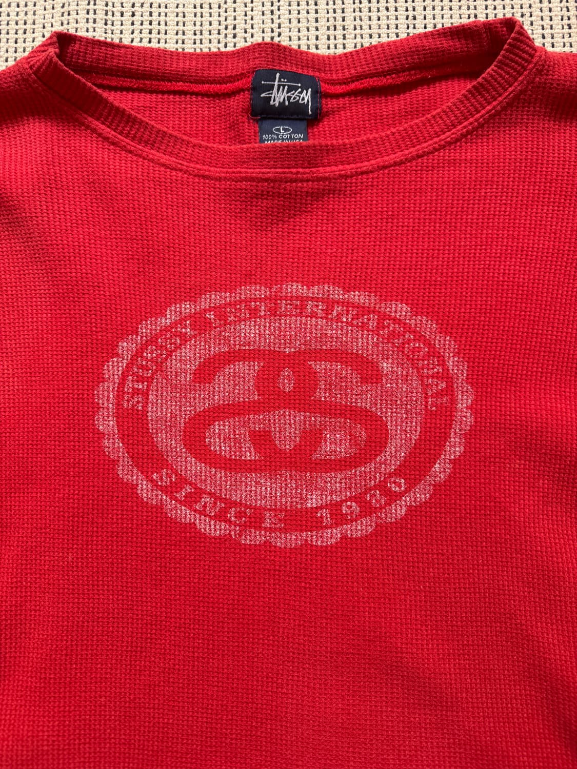 90s USA 스투시 써멀 롱슬리브 상품이미지2