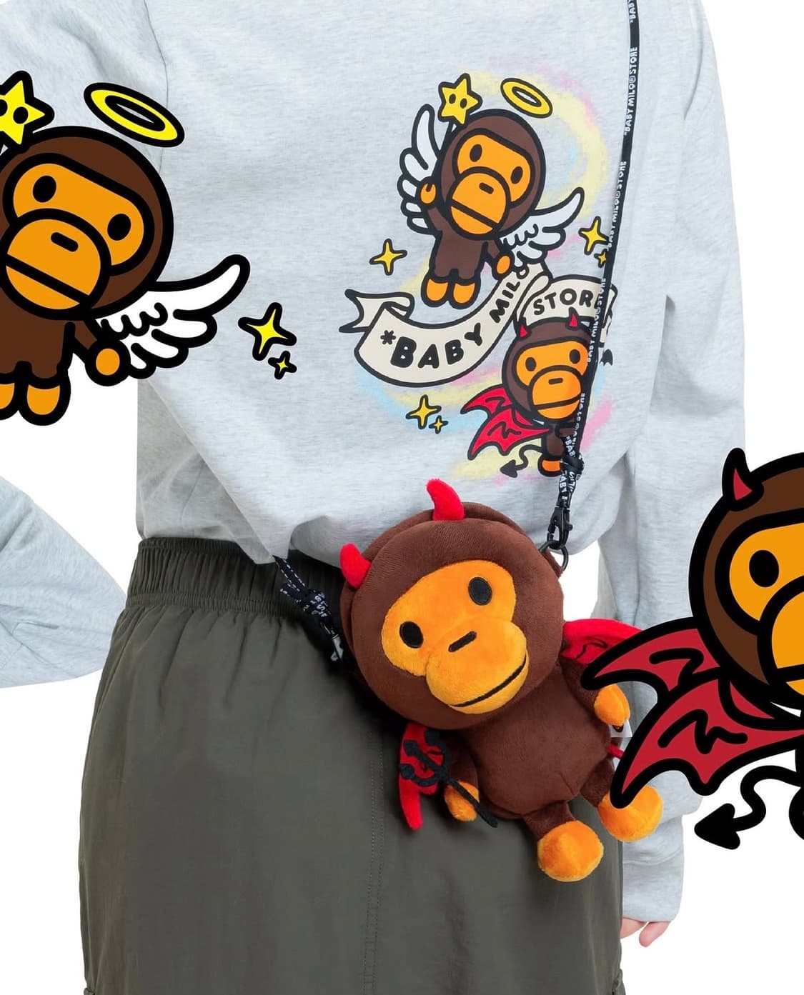 베이프 베이비 마일로 데빌 플러시 모바일 백 상품이미지2