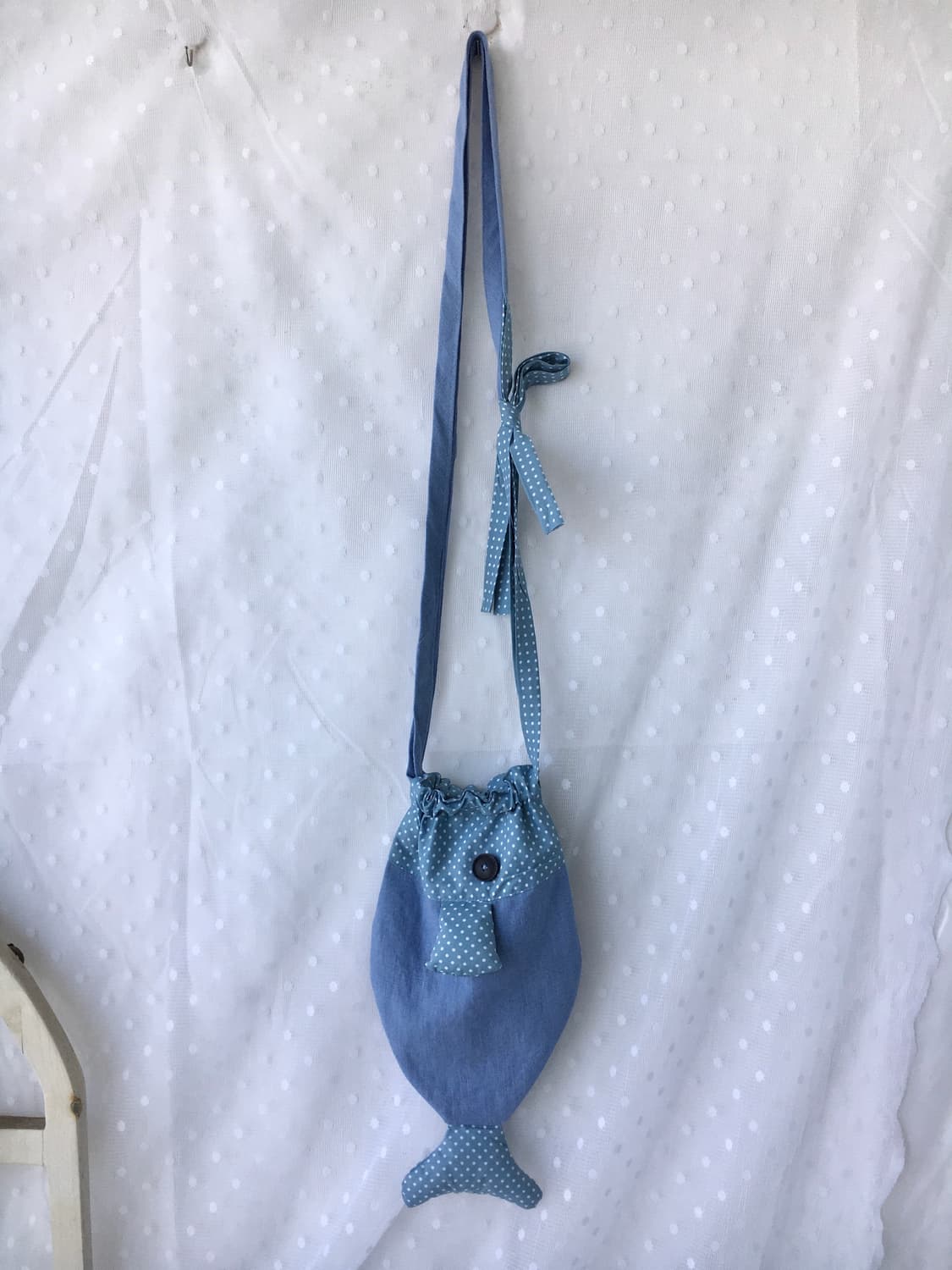 [HANDMADE] 핸드메이드 물고기 도트 크로스백 모리걸 상품이미지4