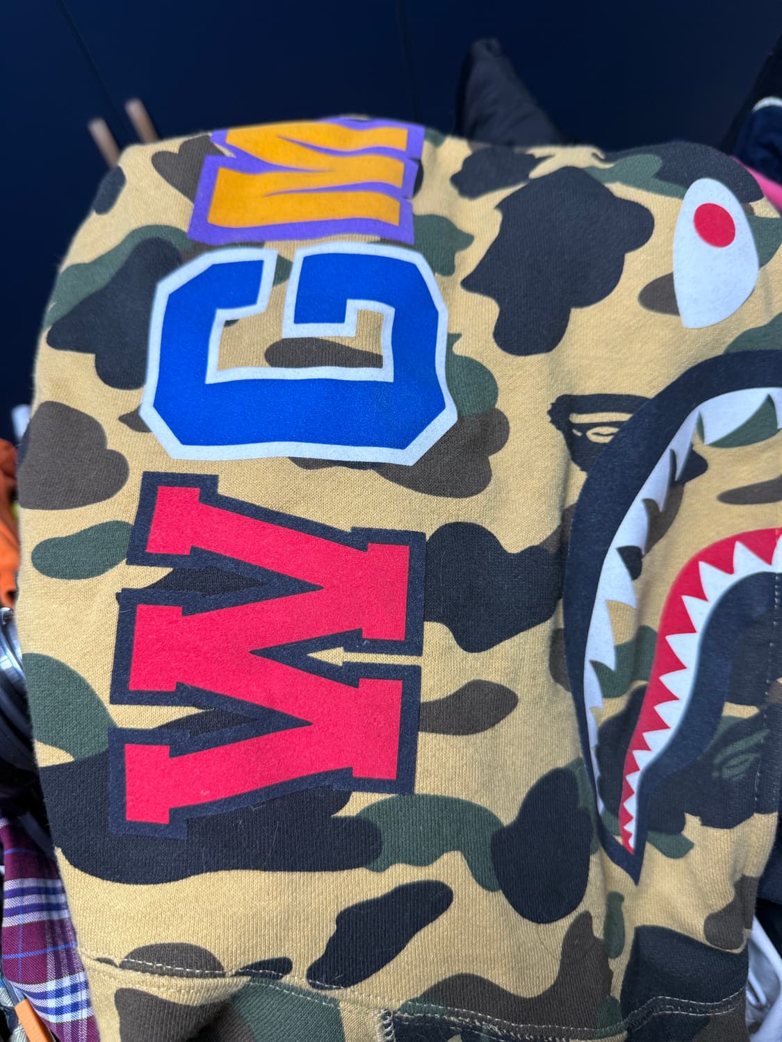 베이프 황계 샤크 후드집업 xl 상품이미지9