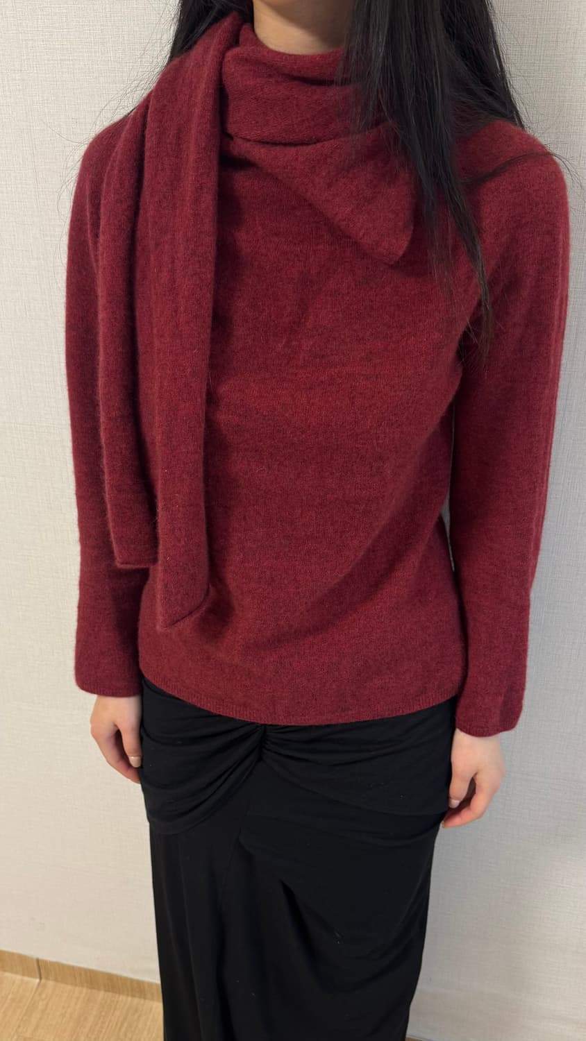 스카프 레이어드 니트  상품이미지1