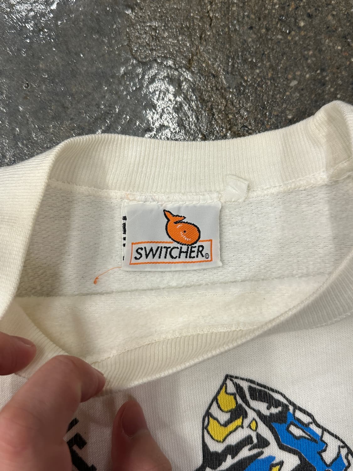 90s Glacier Express 아이보리 스웻셔츠 L 상품이미지4