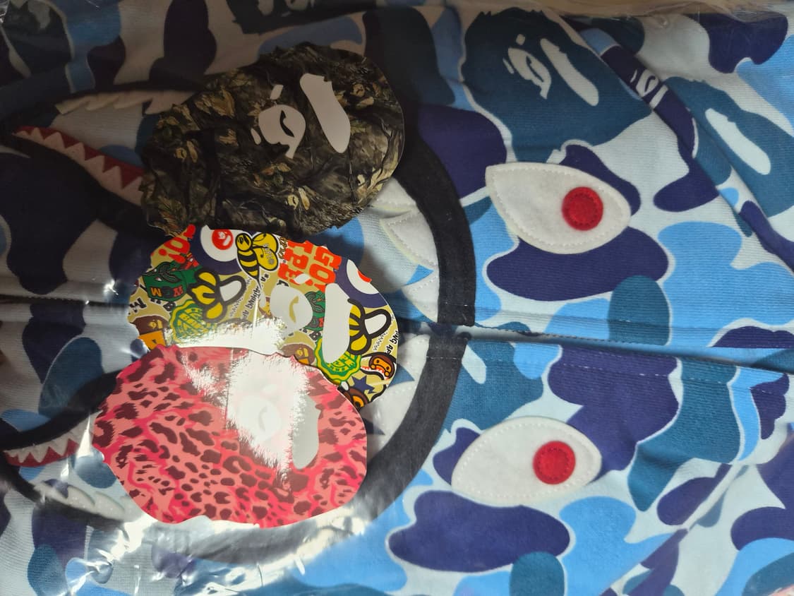 베이프 정품 XL 에이비씨 카모 샤크후드집업 상품이미지5