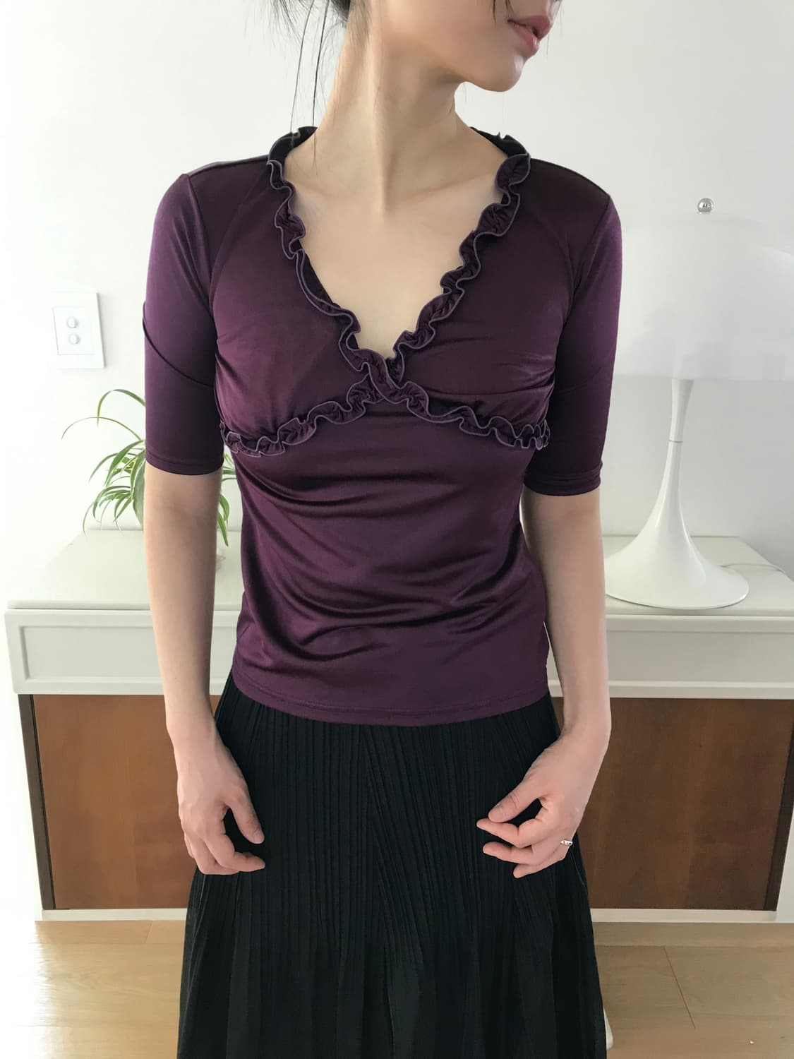 vintage purple frill top  상품이미지2