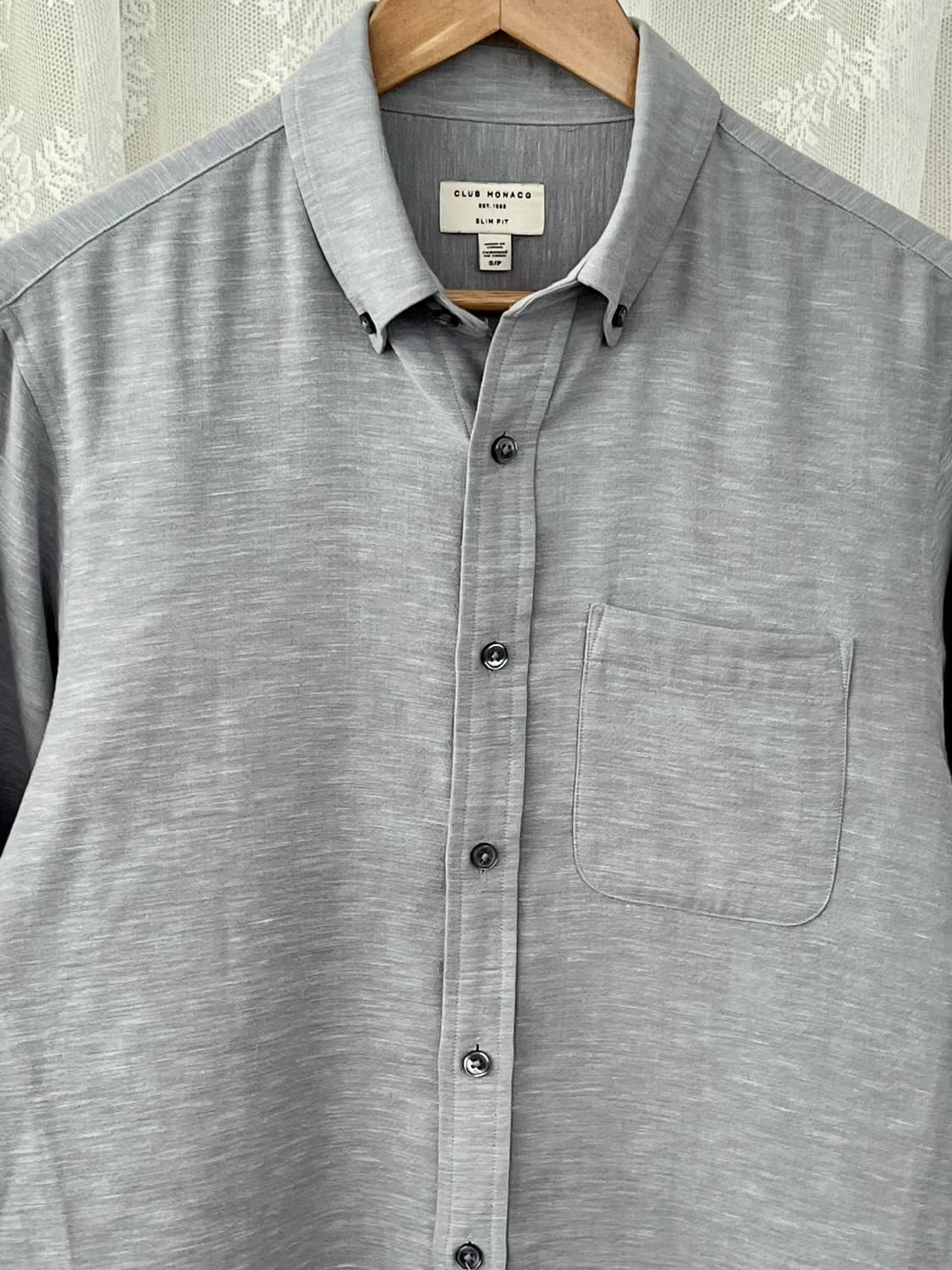 S) 클럽모나코 슬림핏 도톰 셔츠 그레이 상품이미지3