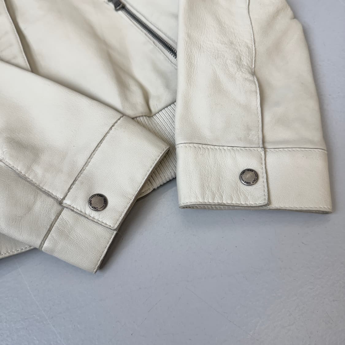 바이커 Y2K 딱붙 리얼레더 램스킨 양가죽 자켓 상품이미지5