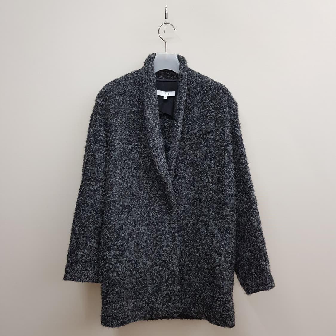 IRO 알파카 울 블렌드 부클 텍스처 하프 코트 34사이즈 상품이미지1