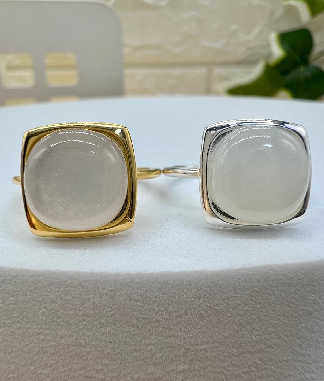 실버925 천연석 반지/ 화이트문스톤 상품이미지3