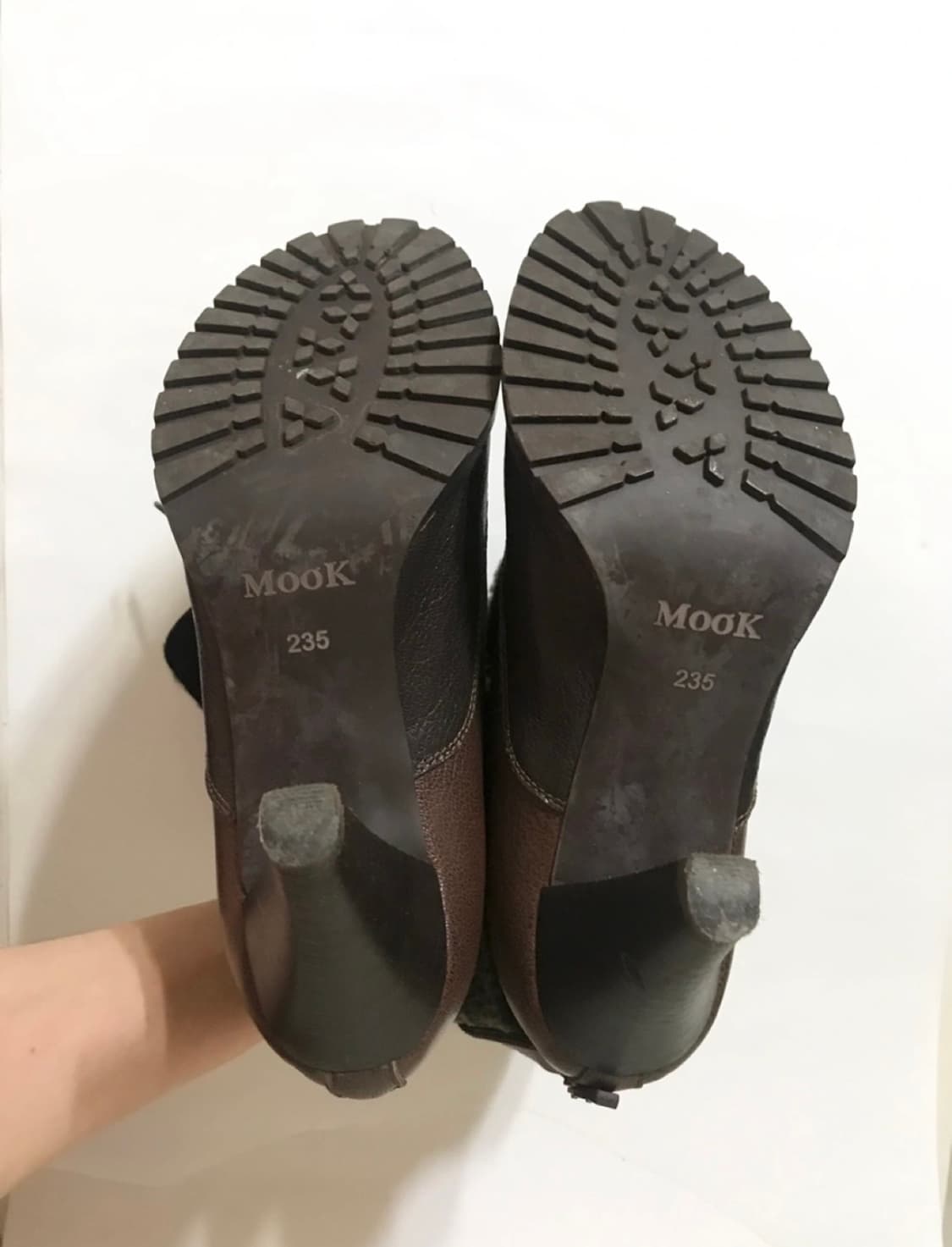 무크ㅡ천연가죽+천연 양털 앵클 부츠 235/상태최상 상품이미지8