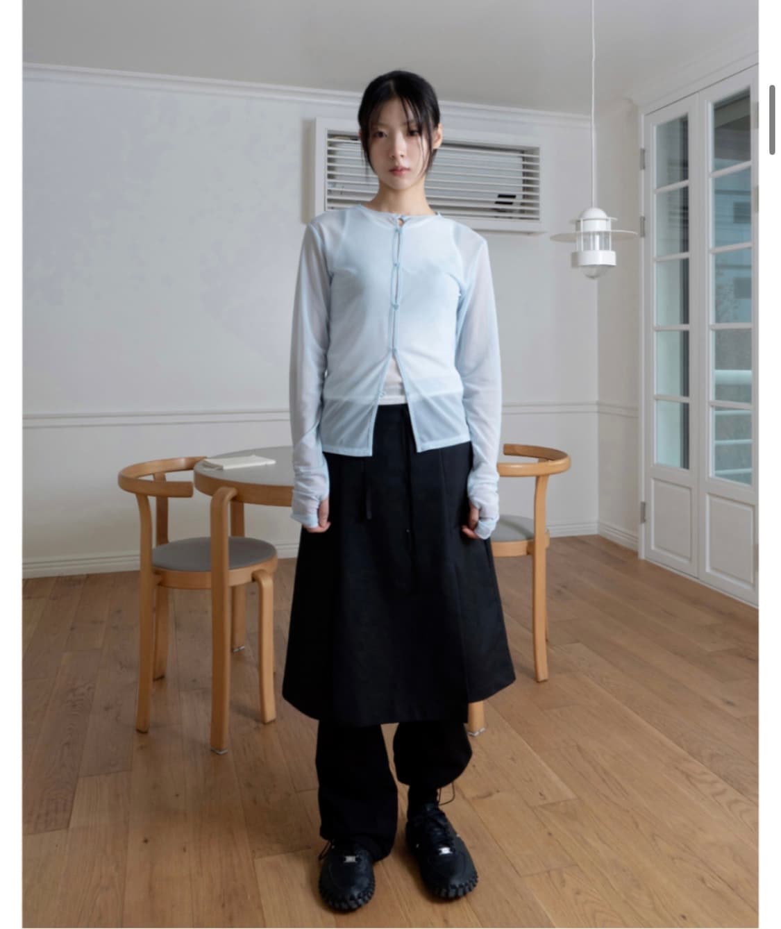 우화 wrinkle mesh cardigan 우화 가디건 상품이미지2
