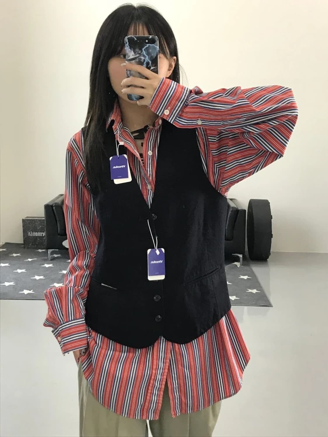 폴로랄프로렌 레드 스트라이프 셔츠 상품이미지2