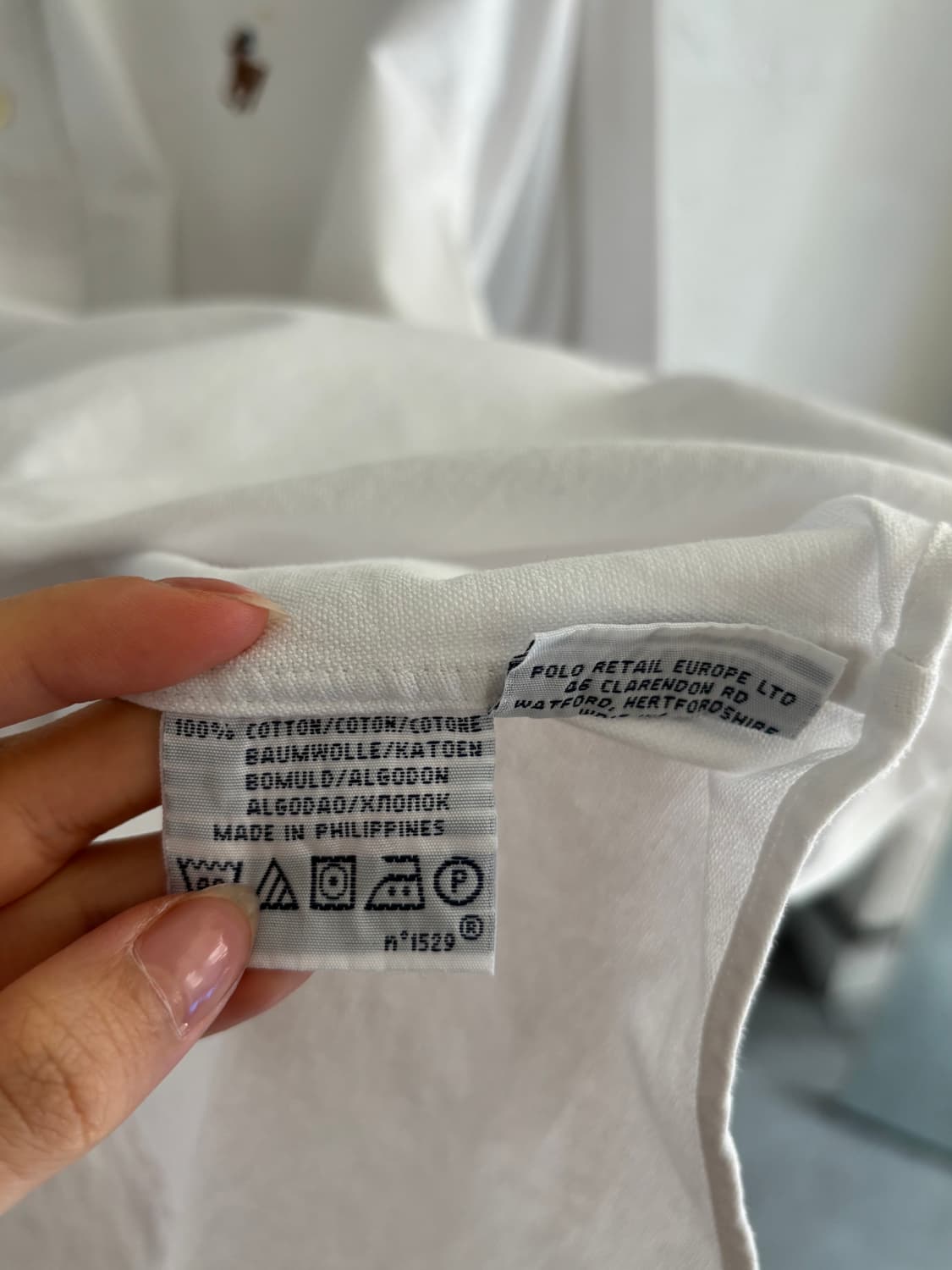 Polo 폴로 랄프로렌 화이트컬러 커스텀 핏 코튼 셔츠 상품이미지6