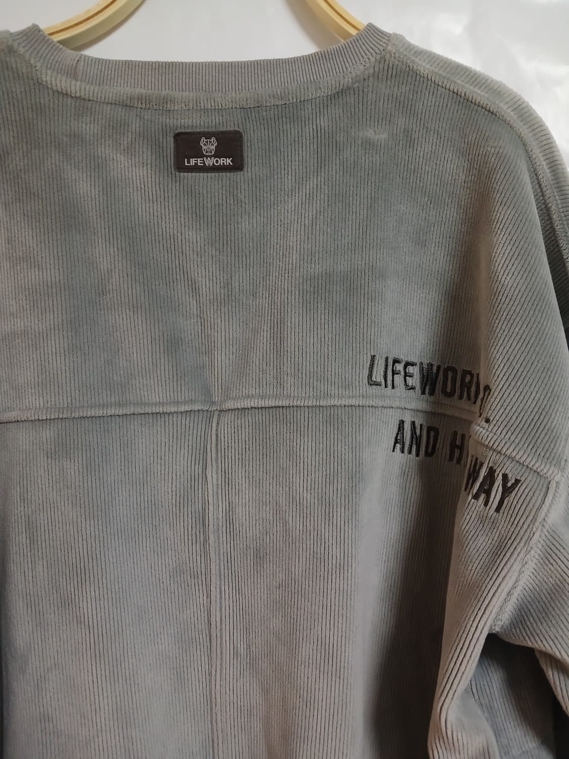 (프리사이즈)라이프워크 코듀로이 벨로아 안감 원피스 상품이미지6