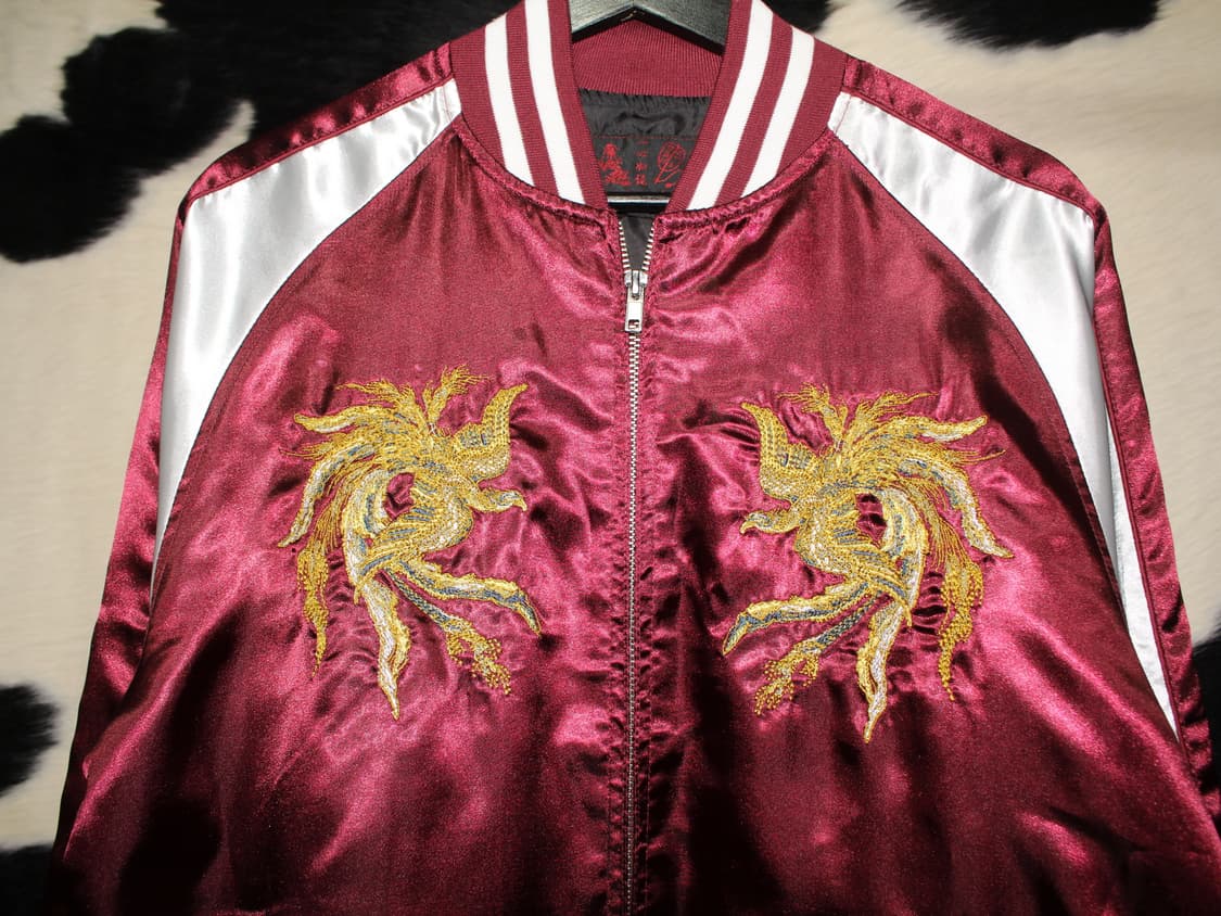 一心如鏡 Oriental Phoenix Embroidery Sukajan 상품이미지3