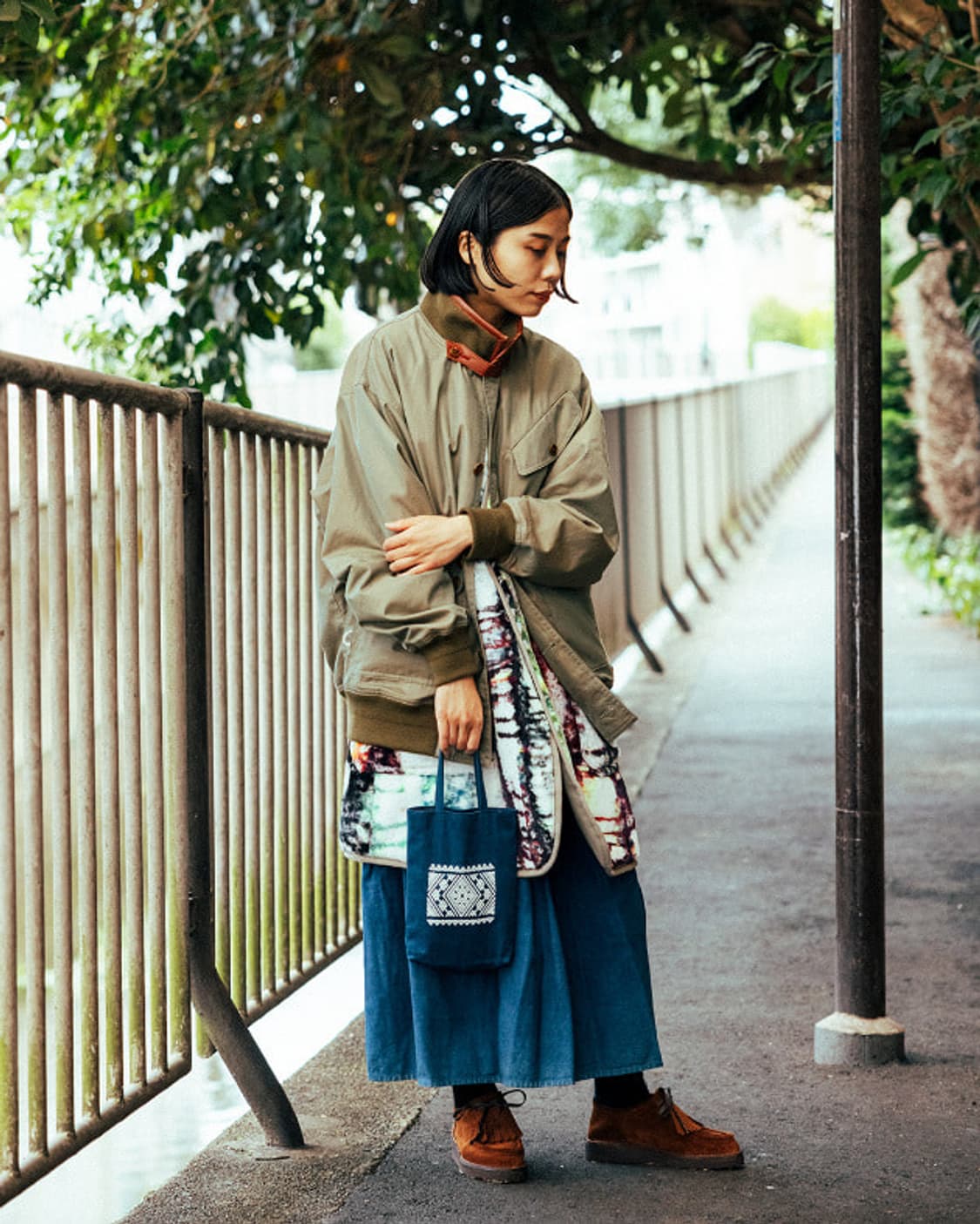 HAVERSACK × fennica 빔즈 별주 개버딘 블루종 상품이미지1