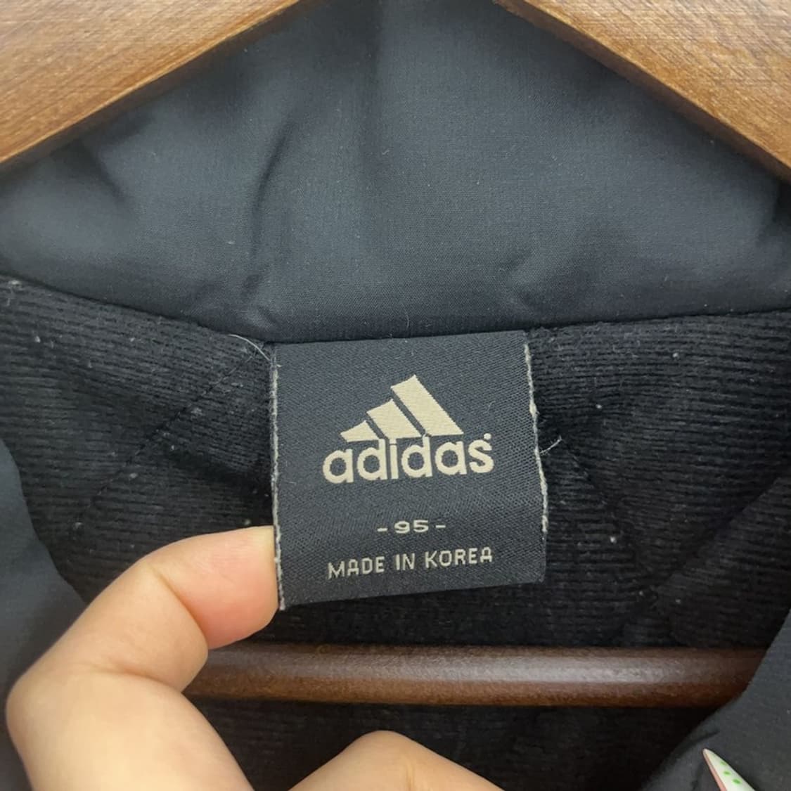 아디다스 포모션 블랙 그레이 배색 패디드 점퍼 95 C09209 상품이미지5