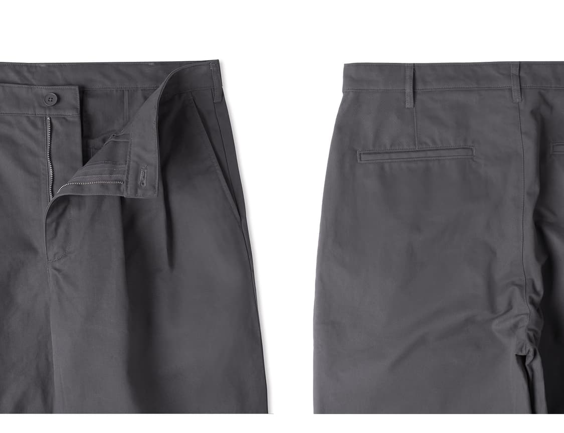 스테디에브리웨어 릴렉스드 브러쉬드 코튼 팬츠 차콜 2사이즈 상품이미지3