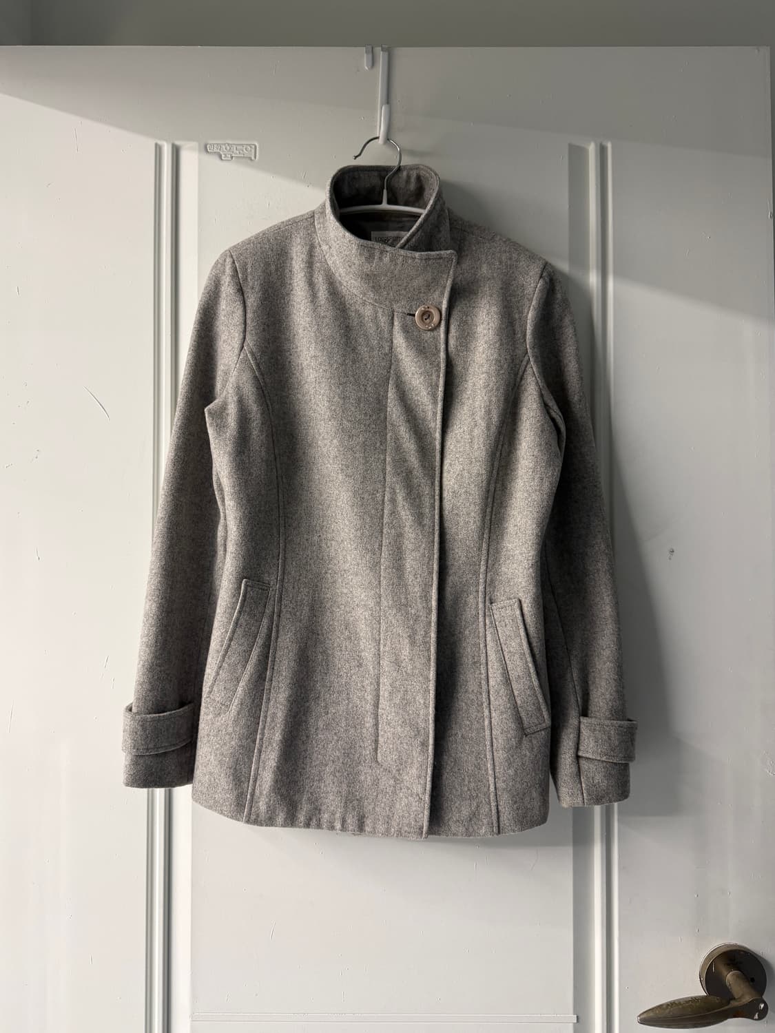 일본빈티지 연그레이 하이넥 자켓 코트 상품이미지6