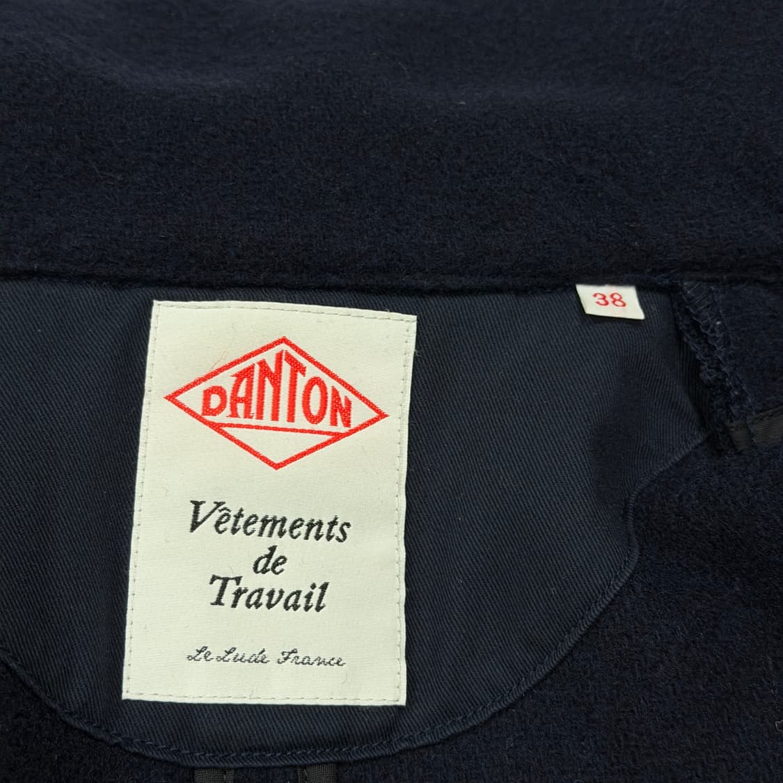 단톤 울 숏코트 자켓 네이비 38 상품이미지5