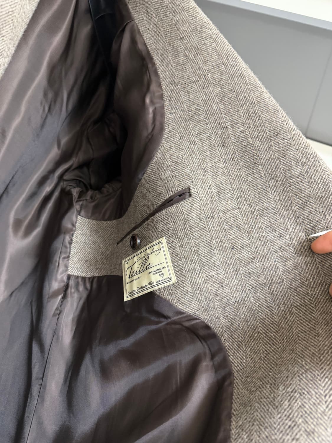 타일레25FW 싱글 브레스티드 오버코트 상품이미지3