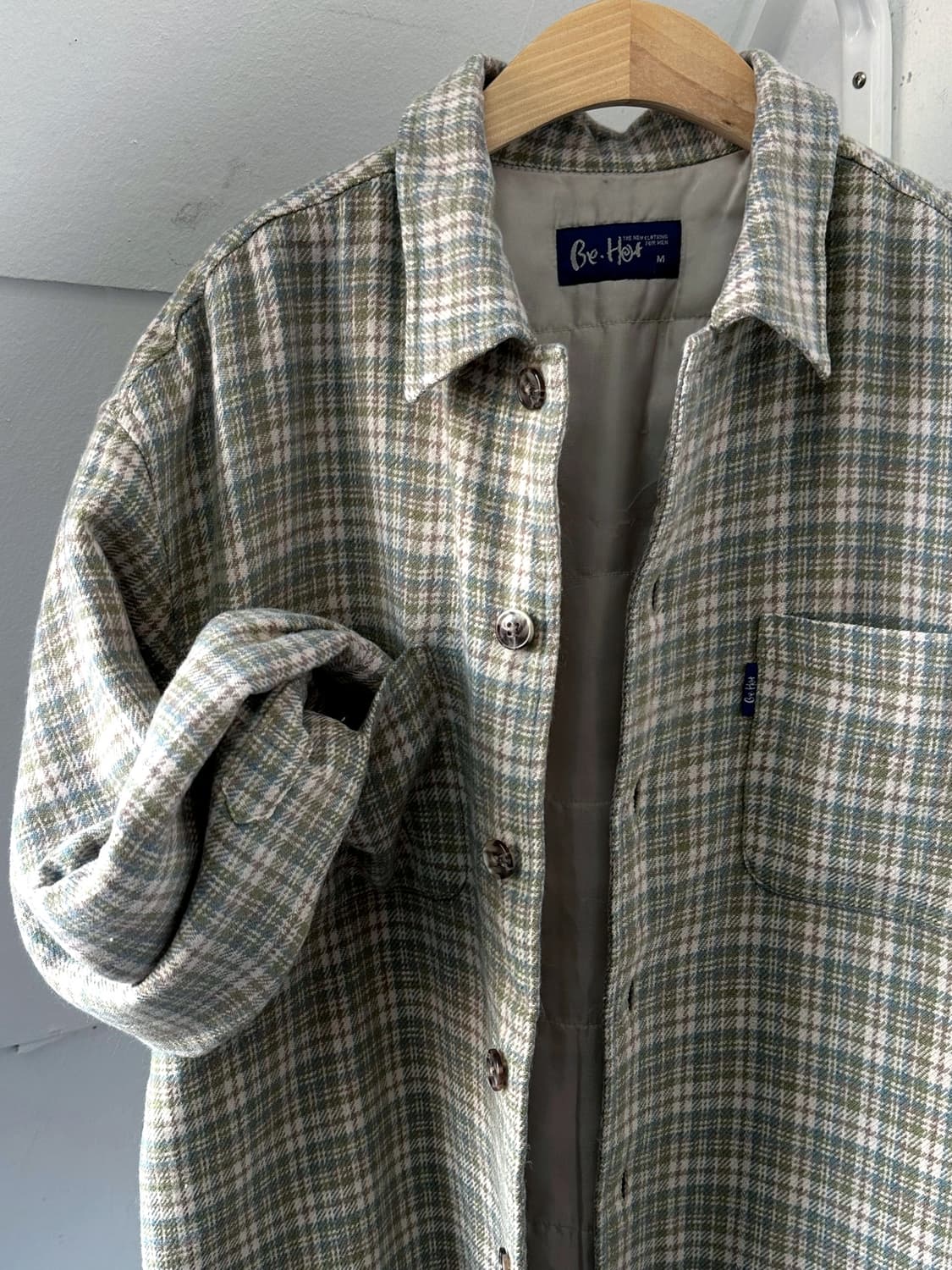 Inner padded woven check work shirket 상품이미지4