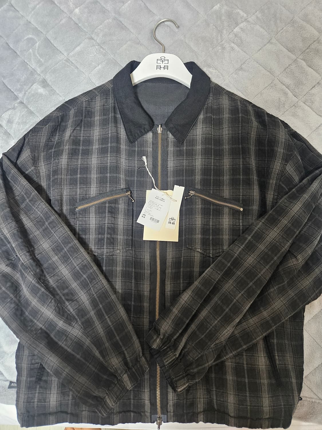 폴리테루 25ss 라미체크 블랙 4사이즈 팝니다 상품이미지2