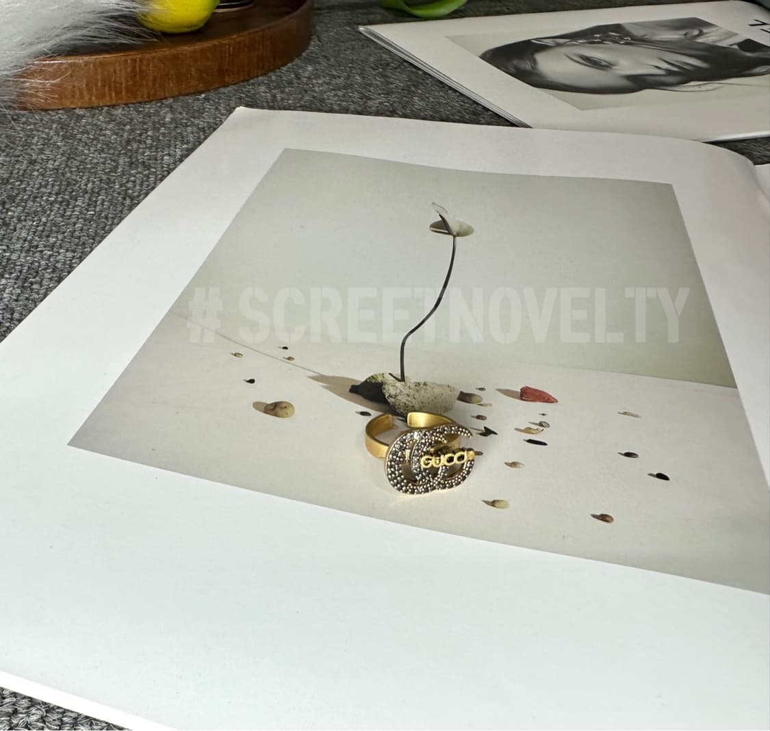 구찌 클래식 GG 이니셜 반지 골드 상품이미지2