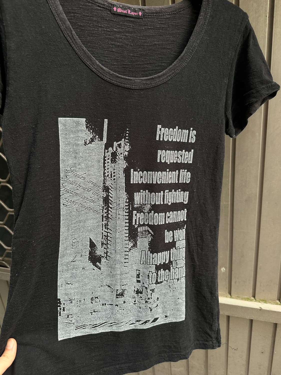 Vintage FREEDOM lettering printing tee 상품이미지3