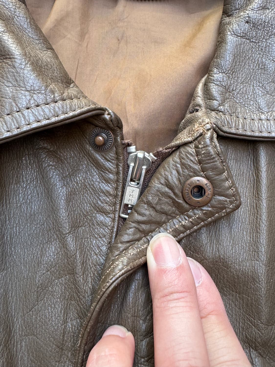 Leather A-2 플라이드 레더자켓  상품이미지5